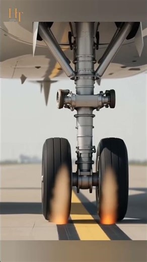 Why Airplane Tires Use Nitrogen 😲✈️ | Amazing Airplane Facts #Shorts