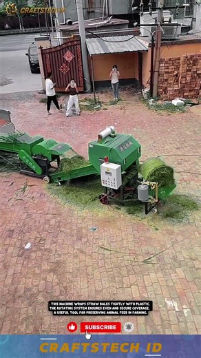 Advanced Straw Bale Wrapping Machine for Efficient Agricultural Feed Preservation #machine