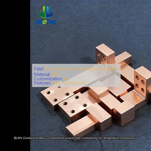 Conductive BeCu Connection Components for Refrigeration Compressors