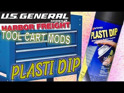 Harbor Freight 5 Drawer US General Tool Cart Mods Plasti Dip Edition