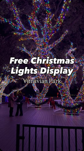 Christmas Lights 4 U | Dallas Christmas Lights and Decor on Instagram: "Vitruvian Park is a must see this time of year! You can enjoy illuminated pathways, a present photo op, giant multi colored trees, and much more! This professional Christmas lights installation can be seen from November 23 - January 1, 5pm - 11pm. *we do not do the installation at Vitruvian Park. we are simply showing appreciation for the lights and park! #dallas #dallaschristmaslights #christmaslights #holidayseason"