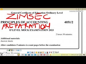 O'LEVEL PRINCIPLES OF ACCOUNTS 2023 MOCK EXAM ZIMSEC MANUFACTURING ACCOUNT