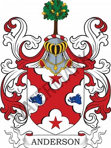 Anderson Family Crest - Digital Download - Anderson Coat of Arms JPG File - Heraldry, Genealogy, Ancestry, Surnames, Shields - Etsy