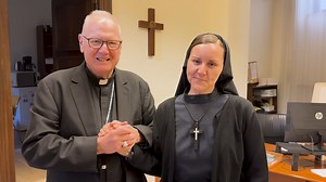 I’m here with Sister Mary Juan at the Casa Santa Maria, which is not only a residence for priests but also the visitor’s office for Americans visiting Rome! https://www.pnac.org | Timothy Cardinal Dolan