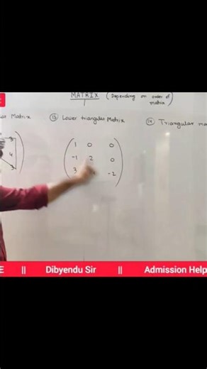 Lower triangular Matrix #cbse #cbseboard #cbseclass12 #wbchsemaths