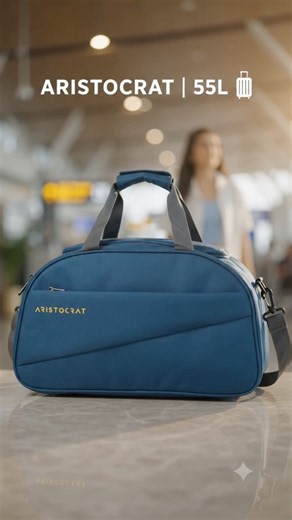 ARISTOCRAT 55L Duffel Bag 🎒 | Large Capacity Travel & Gym Bag | Blue