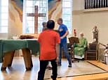 Congregation brawls with maskless churchgoer before carrying him out of church