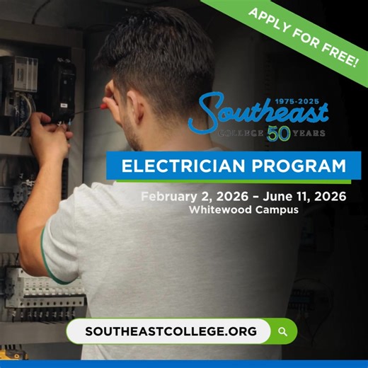 Launch your electrical career in just 18 weeks. This hands-on program gives you practical training in electrical installation, repair, industry-standard tools, and construction drawings. Graduate with an applied certificate that helps you get noticed by employers and grow your earning potential over time. Applications for the winter semester are free. Apply now at https://www.southeastcollege.org/courses/electrician/ | Southeast College Saskatchewan