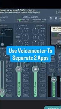 How to separate 2 apps audio using Voicemeeter #voicemeeter #vbaudio #audio #mixer
