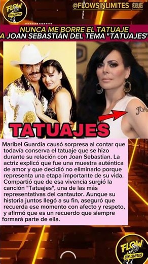 El tatuaje que Maribel Guardia decidió no borrar jamás de JOAN SEBASTIAN