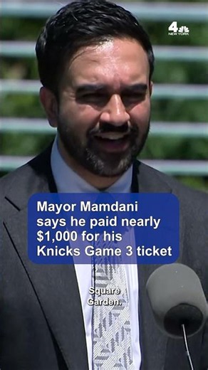 Zohran Mamdani says he paid nearly $1,000 for his Knicks Game 3 ticket | NBC New York