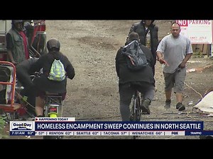 Homeless encampment sweep continues in North Seattle | FOX 13 Seattle