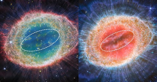 Did JWST catch the Ring Nebula forming new planets?