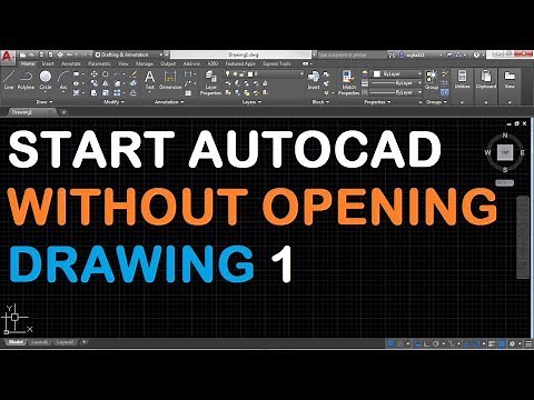 How to Start AutoCAD without New Drawing 1