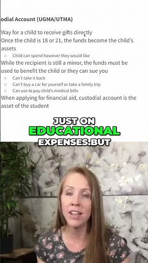 Custodial Accounts Explained: UGMA vs UTMA for Kids #shorts