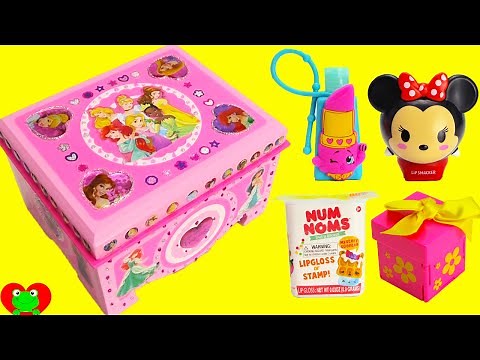 DIY Disney Princess Treasure Box with Num Nom Lip Balms, Tsum Tsum, Shopkins and More