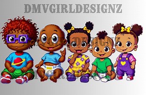 African American Rugrats Fan Art: Transparent Digital Bundle (digital Download) - Etsy