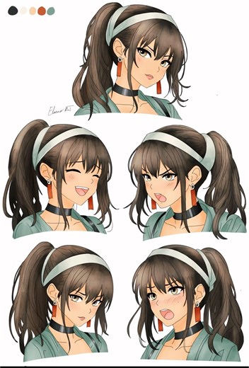Character Expressions Sheet #artprocess #character