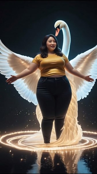 Magical Stage Show: Woman + Swan Fusion #Short