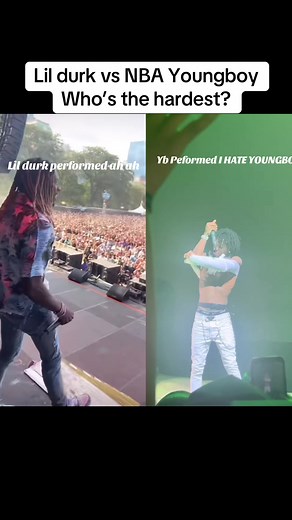 Lil durk vs NBA Youngboy performing #lildurk #NbaYoungBoy #youngboy #ybbetter💚 #aboutmusic