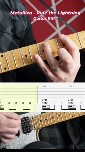 #tutorial Metallica - Ride the Lightning riff 1 #guitar #guitarcover #guitarlesson #metallica