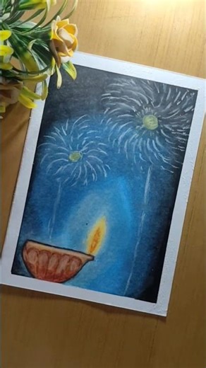 diwali drawing 🪔 ✨ easy diwali drawing #diwali #painting #trending