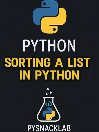 "Python List Sorting in Seconds! 🔥 | Beginner-Friendly Tutorial