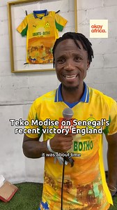 37K views · 2.4K reactions |  South African football legend Teko Modise weighs in on Senegal’s recent 3-1 victory over England’s national soccer team. It was the first time in history that an African country defeated the Three Lions 朗 : @zeebeezeezoo #southafrica #senegal #africansports #football #soccer #mamelodisundowns #tekomodise #alioucissé #okayafrica | OkayAfrica | Facebook