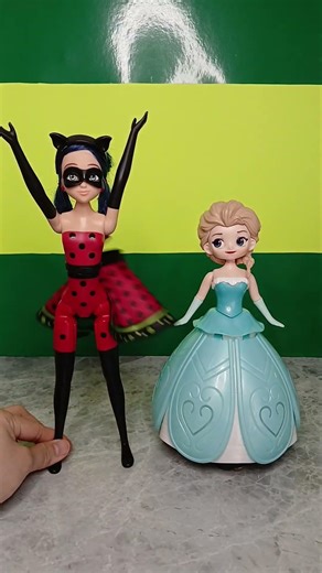 unique transforming Frozen Elsa and miraculous dolls