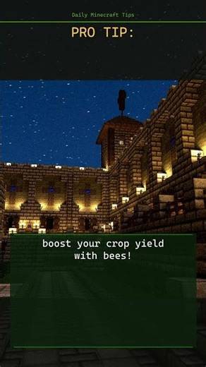 Minecraft tip: boost your crop yield with bees! 🌾