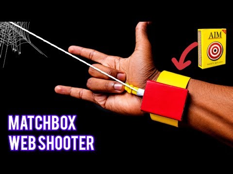 How To Make SPIDER-MAN Web Shooter with matchbox | DIY Spiderman web | easy web shooter tutorial