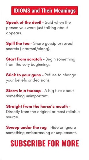Top 15 idioms and phrases | idoms |phrases | idioms and phrases in english #idioms #phrases #shorts