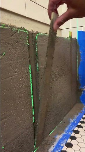 One of our favorites ‪@tilebro‬ floating a tile bench #diy #tiling #howto #construction #tile