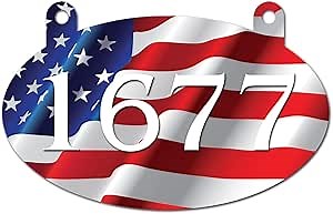 VWAQ Custom Double Sided Reflective Aluminum Sign American Flag Hanging Mailbox Address Plaque Numbers - AS2S2 (White)