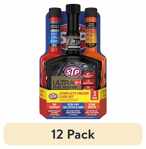(12 pack) STP 3-Pack Gasoline Engine & Fuel Additives - Fuel System Cleaner, Gas Treatment, & Octane Booster for Better Engine Performance