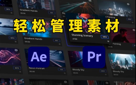 直接吹爆！轻松管理素材，动态图形管理工具Motion Factory和革命性媒体浏览器AEViewer，影视后期资源！