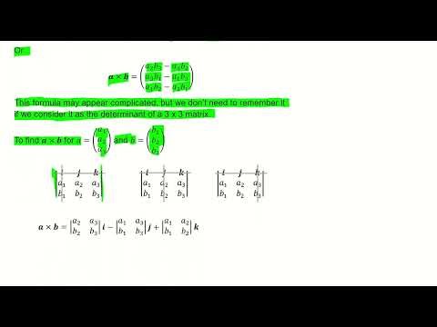 IB Vectors Calculating the Vector Product