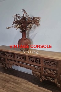 Vintage Lovers  Did you know, the front of this vintage console table was originally part of an antique Balinese daybed? It was beautifully repurposed to make this one of a kind console table. What an amazing piece to own as a hallway table or living room console. Only one available and reduced while our Vintage Collectables SALE lasts!  | Bali Abundance | Facebook
