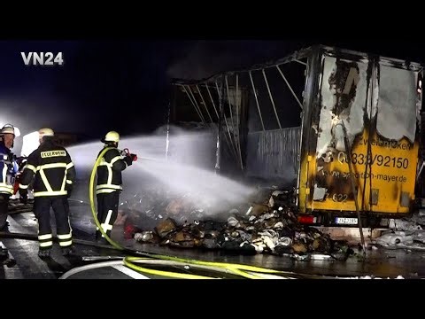 VN24 - Recovery of a burned-out tandem trailer on the A1