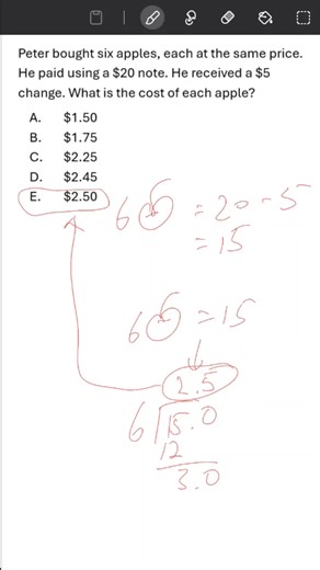 Peter's apple problem is a classic multi-step word problem often seen...