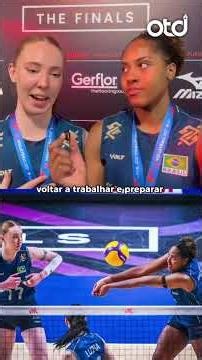 Julia Bergmann and Ana Cristina evaluate Brazil's final result in the Women's VNL