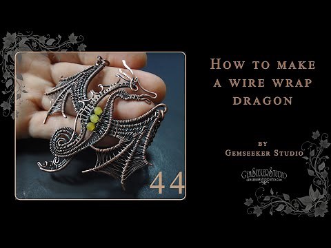 How to Make a Wire Wrapping Dragon Necklace. Intermediate level.