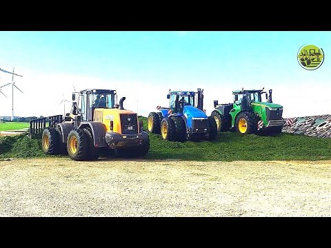 Gras häckseln • Grasernte • Silage • Gut Hohen Luckow • John Deere • Fendt • Case • New Holland