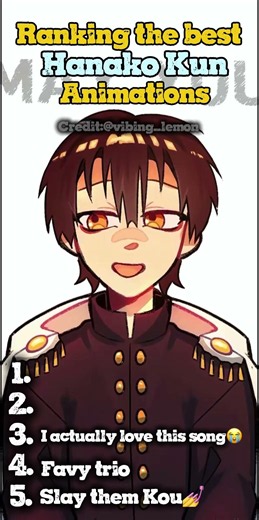 Ranking the best Hanako Kun animations #ranking #anime #tbhk #toiletboundhanakokun #animation