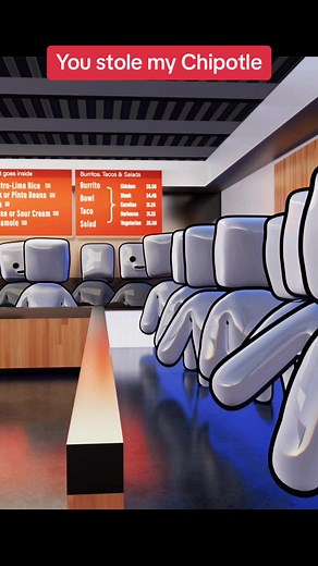 Going to Chipotle and stealing a bag #animation #chipotle #sketch #skit #meme #animated #cartoon