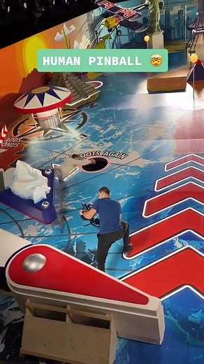 Life-Sized Pinball Machine: A Fun and Crazy Game Experience