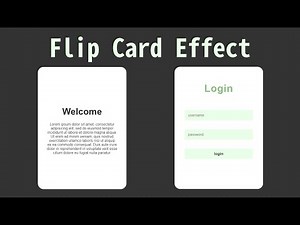Flipcard animated login form using html css