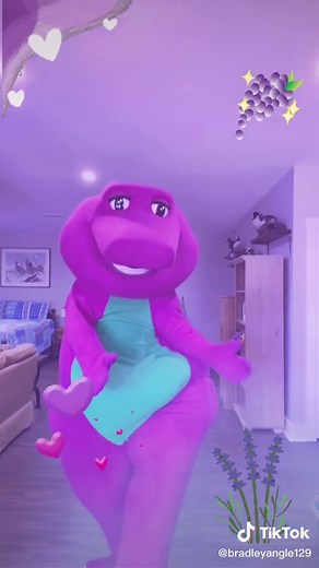 Barney the Dinosaur Mascot Costume: A Perfectly Purple Day