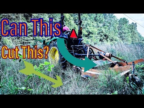 Can a 3pt Finish Mower Cut Tall Grass w/ John Deere 3038? //Testing Equipment//