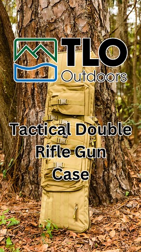 The Tactical Double Rifle Case from TLO Outdoors is a durable, soft, padded gun case that easily accommodates up to TWO long guns, shotguns, and scoped rifles. Made of high quality 600D nylon, it's an excellent gun range bag with plenty of storage for your ammo, ammo magazines, hearing protection, firearm, shooting, and hunting accessories. This double gun case has an additional, large zippered, padded compartment for storage of pistols and handguns. | TLO Outdoors | Facebook